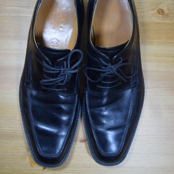 ECCO Men's Black Leather Lace Up Dress Shoes 46 12 - Picture 2 of 8